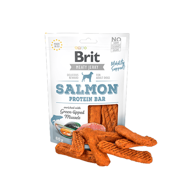 Brit Jerky Snack Salmon 80gr