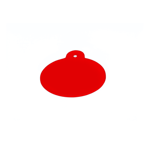 Placa de Identificación Grabada Círculo Chico Rojo