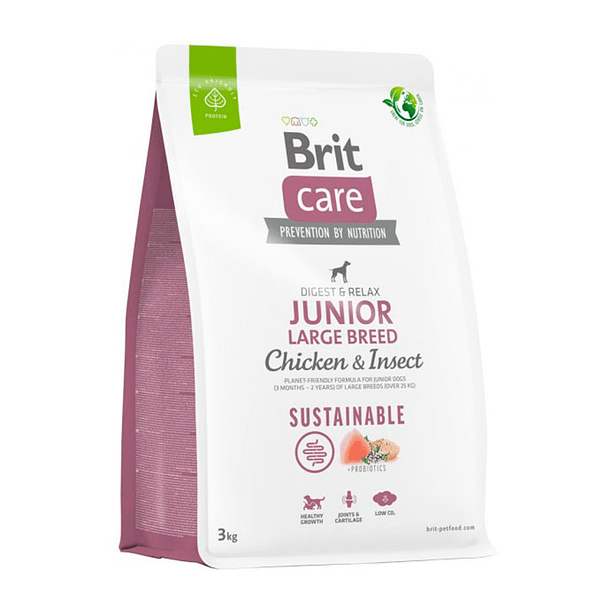 BRIT CARE CHICKEN & INSECT JUNIOR LARGE BREED 3 KG