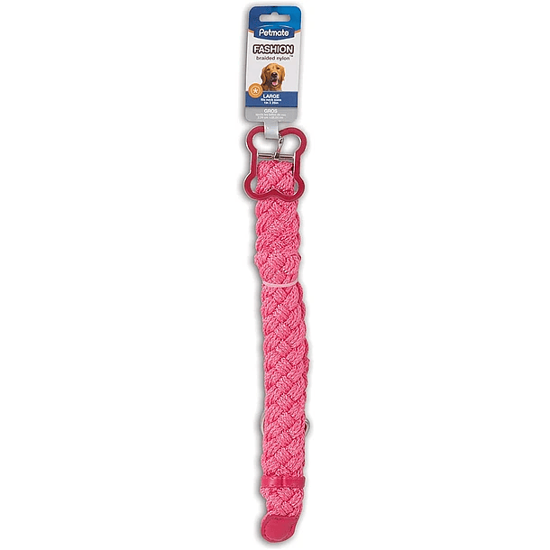 PROMOCIÓN PETMATE Collar Trenzado Rosado XS