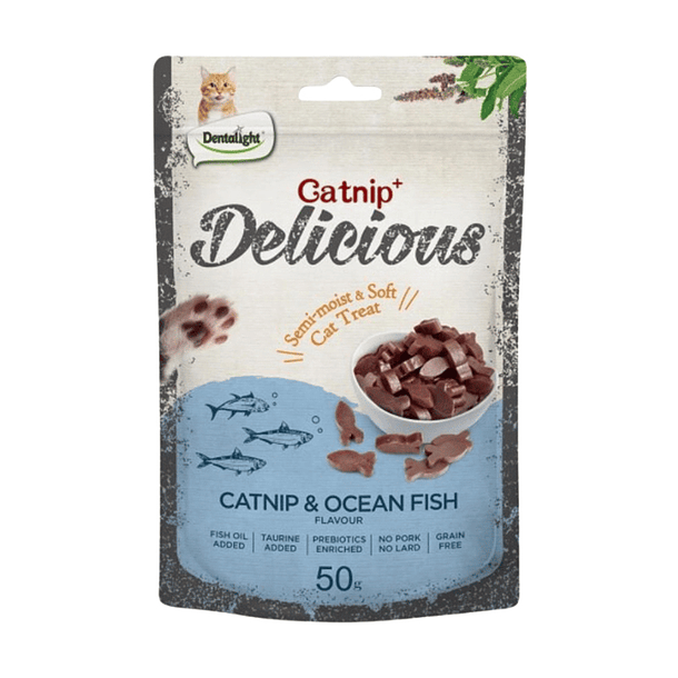 Delicious Catnip y Pescado de Oceano 50gr