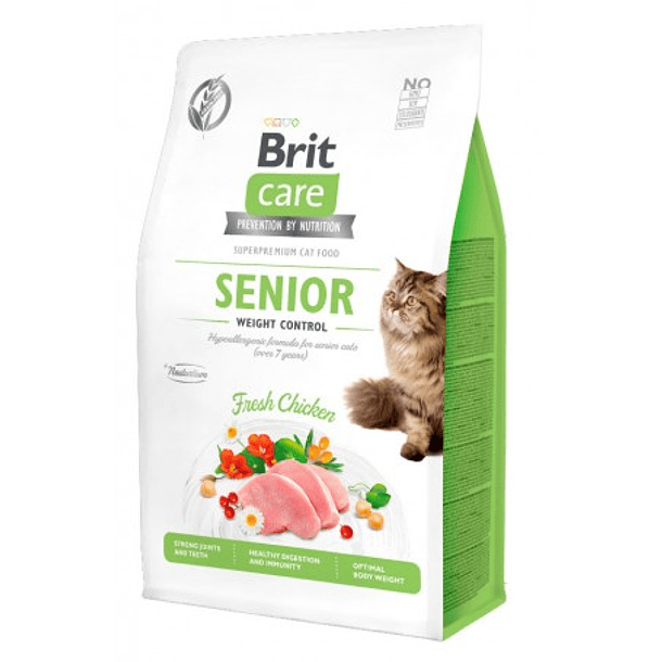Brit Care Cat Senior 2 kg + snack de regalo  2
