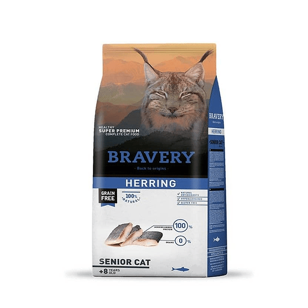 BRAVERY HERRING SENIOR CAT 2 KG