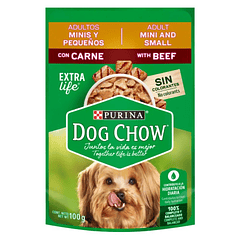 DOG CHOW POUCH ADULTO MINIS Y PEQUEÑOS 100 GR