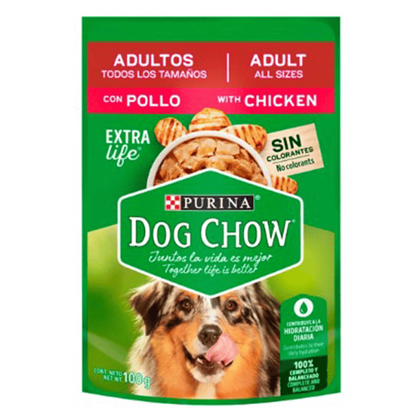 DOG CHOW POUCH ADULTO POLLO 100 GR