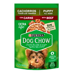 DOG CHOW POUCH CACHORRO CARNE 100 GR