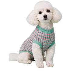 SUETER TEJIDO VERDE - ROSA TALLA S