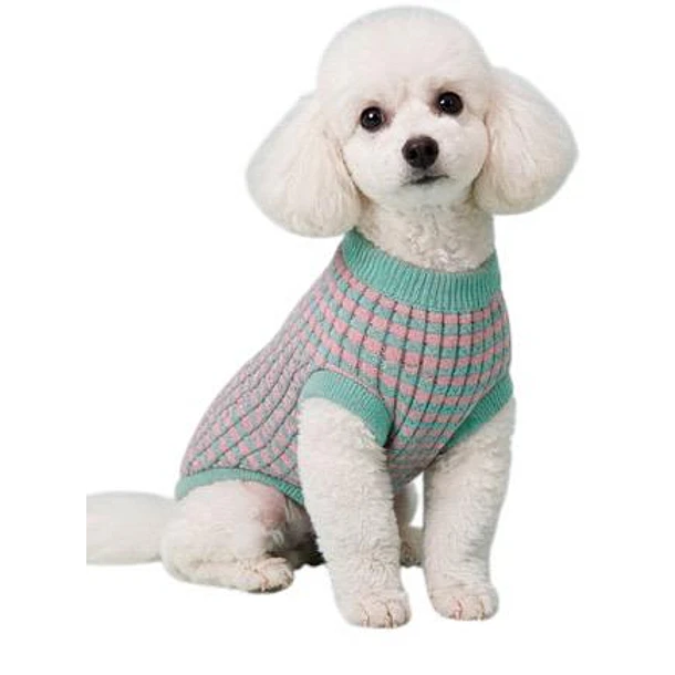 SUETER TEJIDO VERDE -ROSA TALLA XL