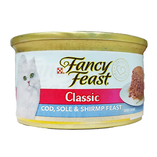 PRO PLAN LATAS FANCY FEAST CLASSIC PEZ CAMARON 85 GR
