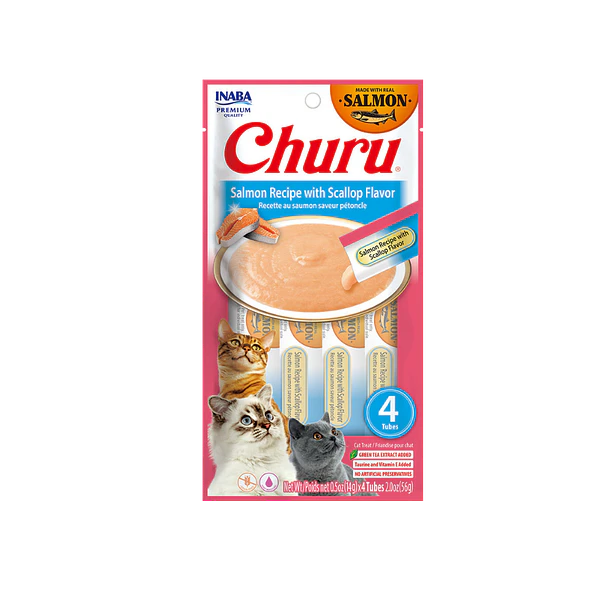 CHURU CAT SALMON/SCALLOP 14 GR 4 TUBOS