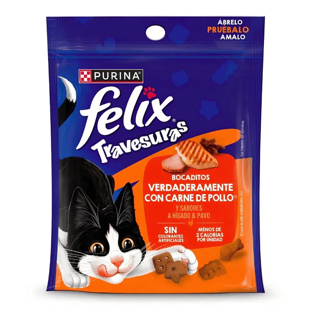 GALLETAS FELIX TRAVESURAS POLLO, HÍGADO Y PAVO  40 GR