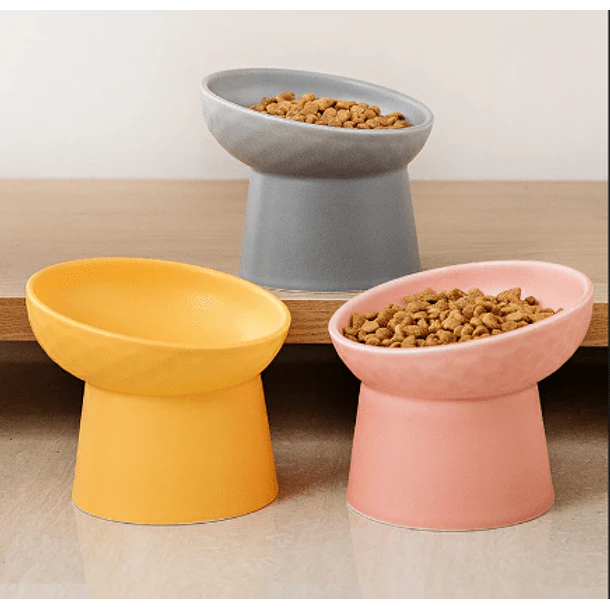 PLATO ELEVADO PARA GATOS MIX COLORES