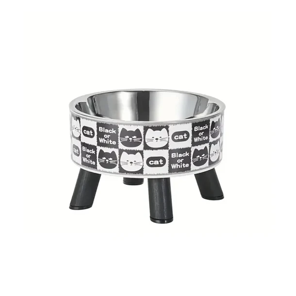 COMEDERO ELEVADO ESTILO GATITOS 450 ML