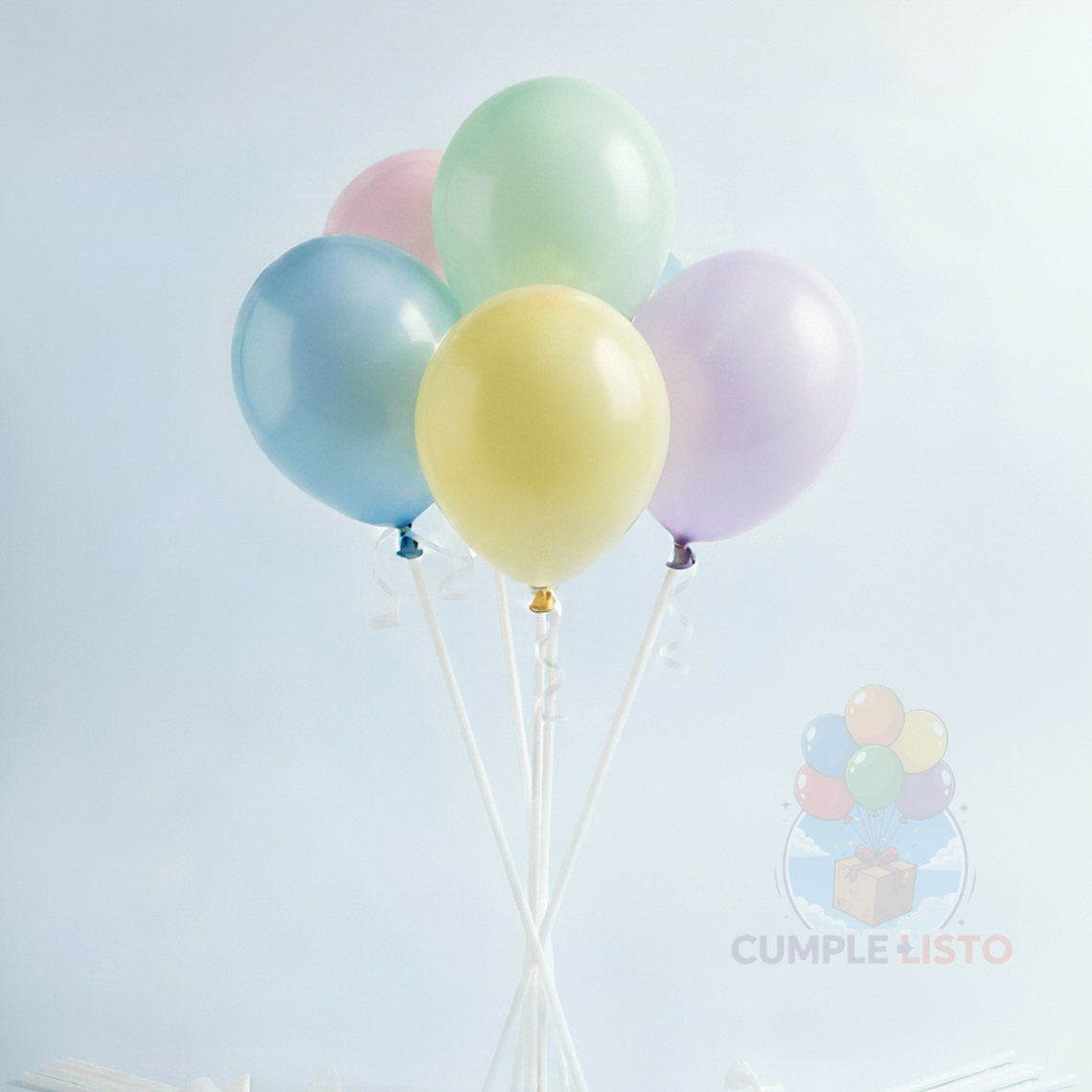 Varillas Porta Globos Blancas (10 Unidades) 1