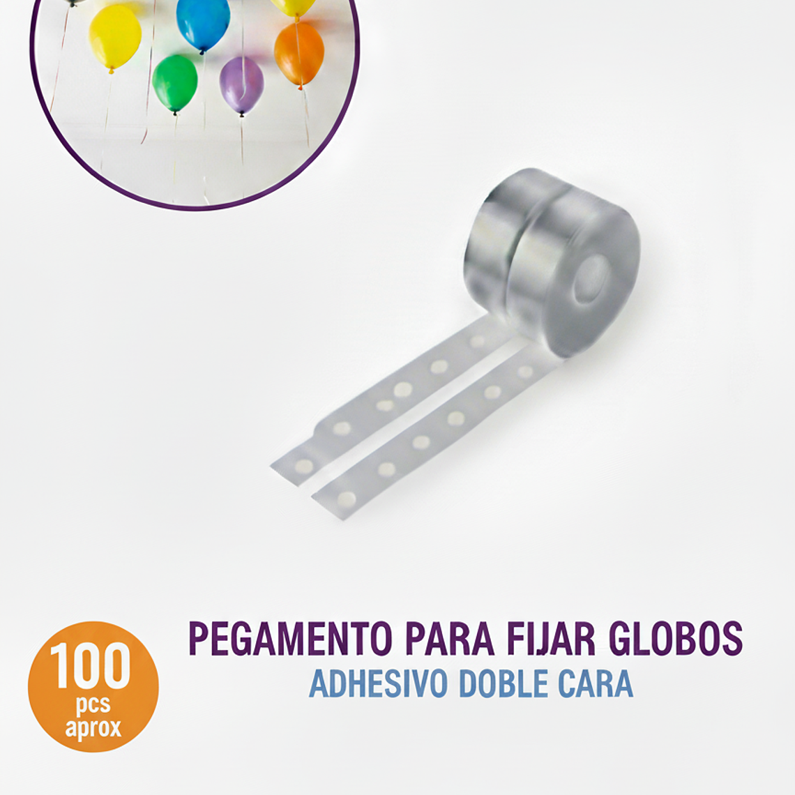 Puntos Adhesivos Doble Cara para Globos (100 Unidades) 1