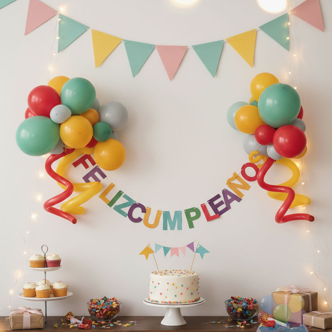 Set Globos y Guirnalda 