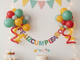 Set Globos y Guirnalda 