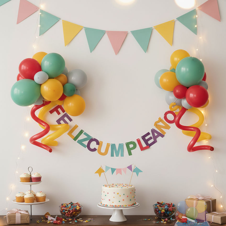 Set Globos y Guirnalda 