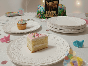 4 Bandejas Cartón con Blonda Redondas (23 cm)