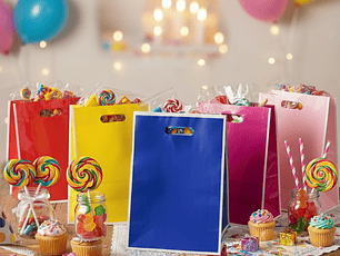 10 Bolsas Plástico Lisas Colores Vibrantes para Dulces