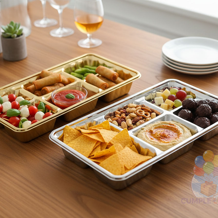 Bandeja Multicompartimento Plateada 1