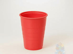 10 Vasos Plásticos Rojos 350 cc Alta Resistencia