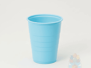 10 Vasos Plásticos Celestes 350 cc Alta Resistencia