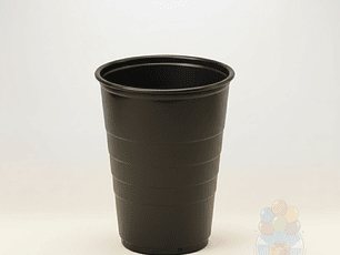 10 Vasos Plásticos Negros 350 cc Alta Resistencia