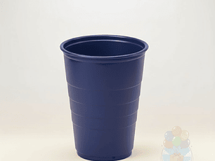 10 Vasos Plásticos Azules 350 cc Alta Resistencia