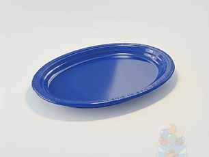 Pack 5 Bandejas Ovaladas Plásticas Azul Fiesta