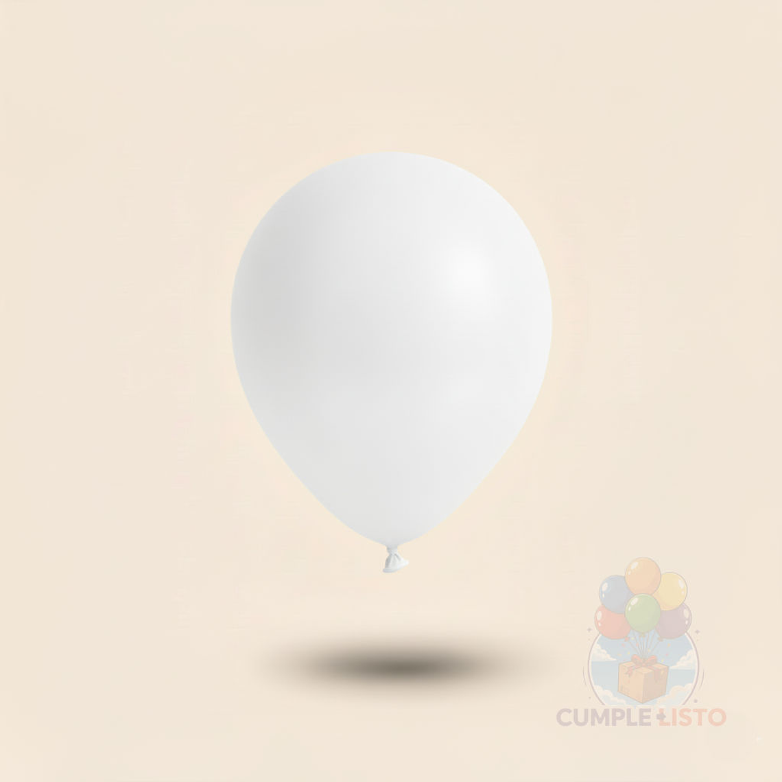 25 Globos Látex Lisos Blanco R9 (23 cm) 1