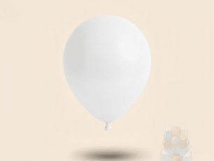 25 Globos Látex Lisos Blanco R9 (23 cm)