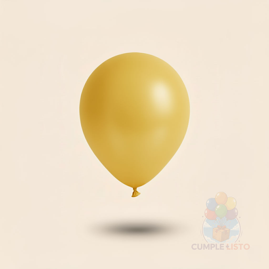 25 Globos Látex Lisos Dorado Ocre R9 (23 cm) 1