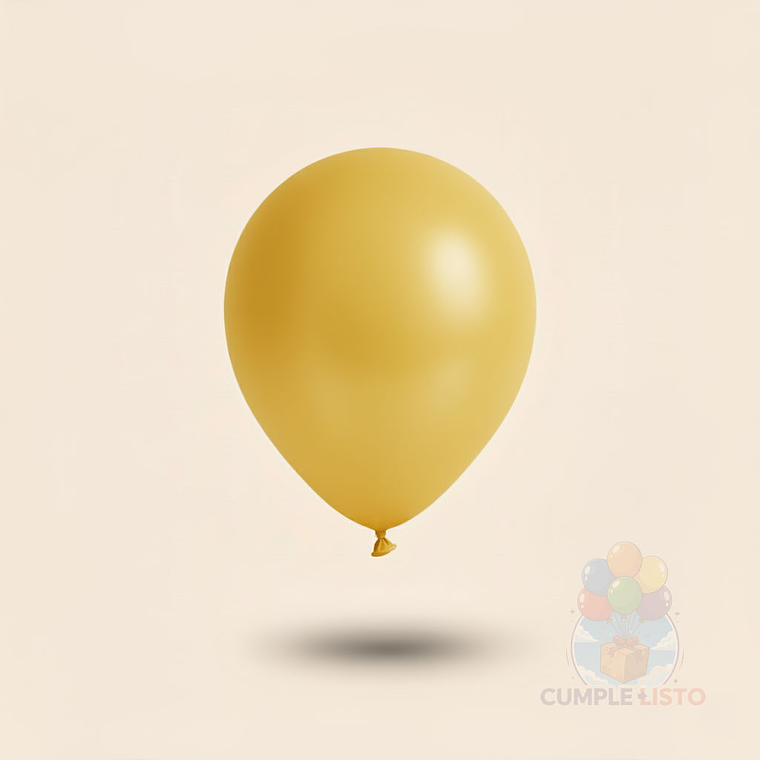 25 Globos Látex Lisos Dorado Ocre R9 (23 cm) 1