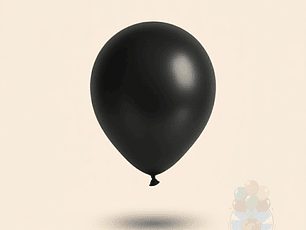25 Globos Látex Lisos Negro R9 (23 cm)