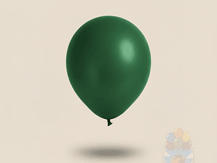 25 Globos Látex Lisos Verde Oscuro R9 (23 cm)