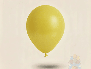 25 Globos Látex Lisos Amarillos R9 (23 cm)