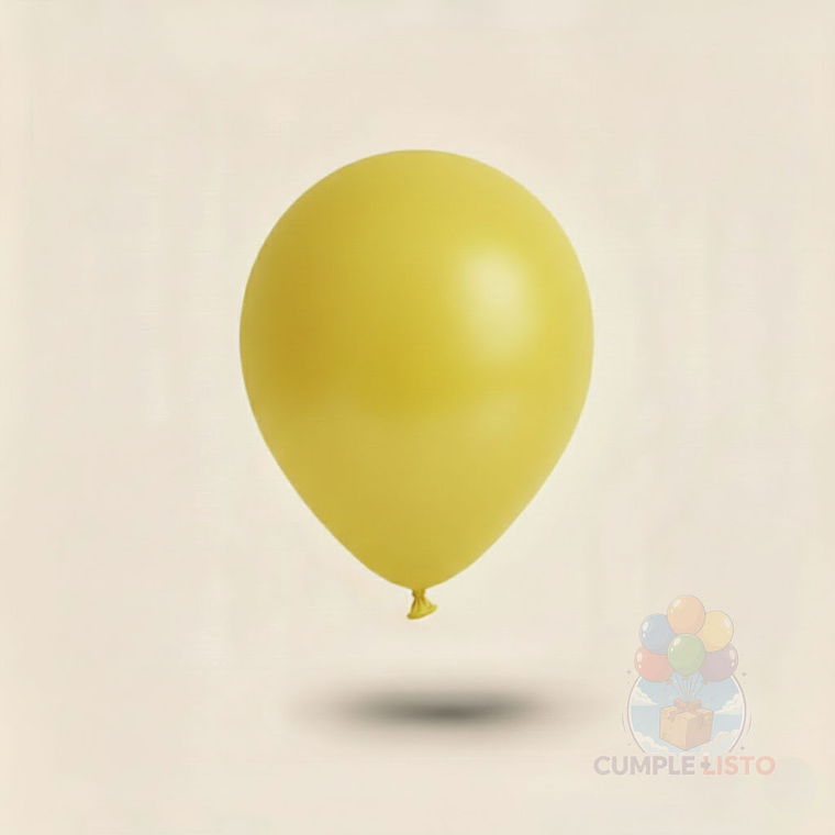25 Globos Látex Lisos Amarillos R9 (23 cm) 1