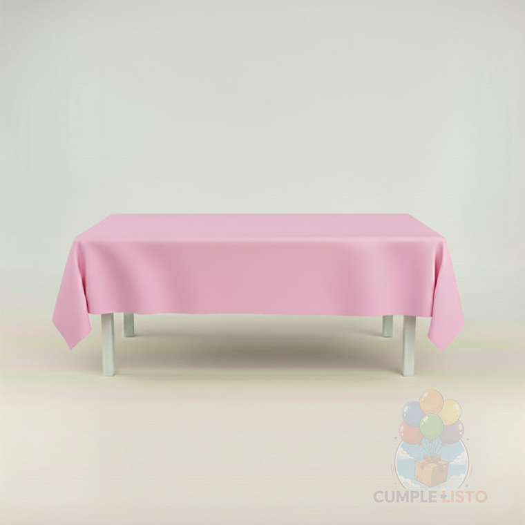 Mantel Liso Rosado Rectangular Grande 137x247 cm 1