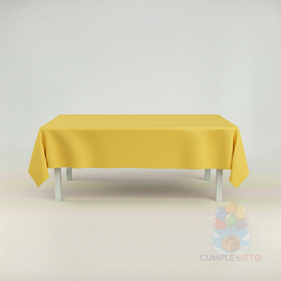Mantel Liso Amarillo Rectangular Grande 137 x 247 cm 1