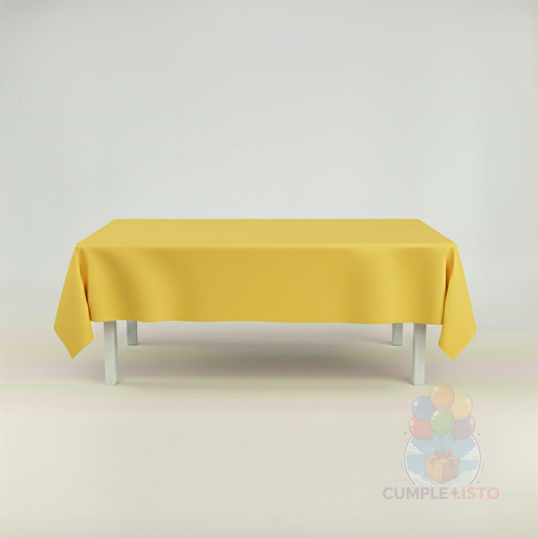 Mantel Liso Amarillo Rectangular Grande 137 x 247 cm 1