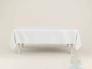 Mantel Liso Blanco Rectangular Grande 137x247 cm