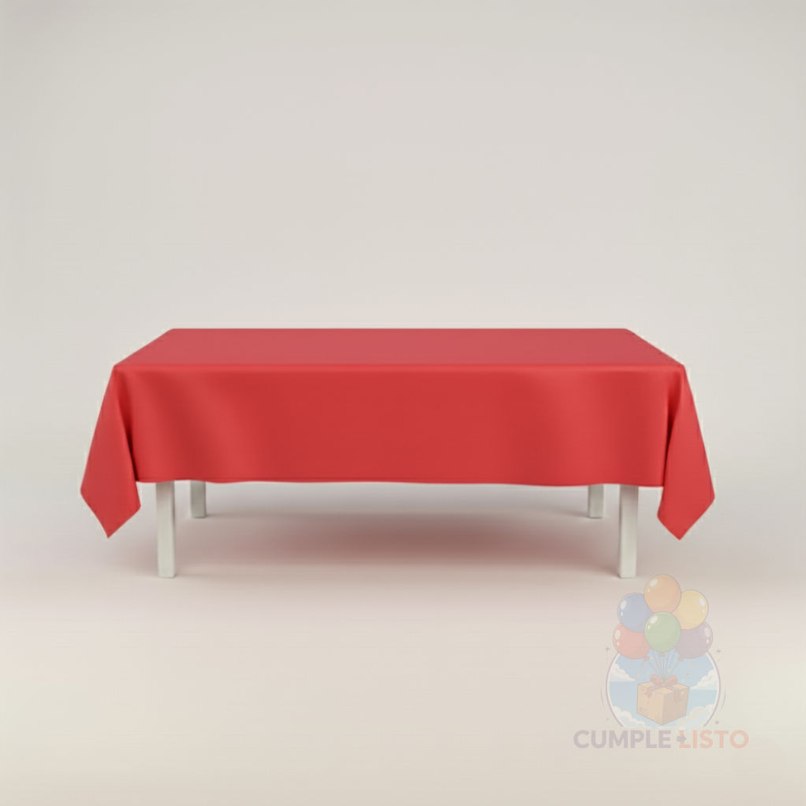 Mantel Liso Rojo Rectangular Grande 137x247 cm 1