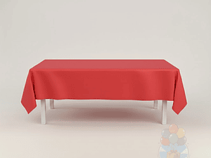 Mantel Liso Rojo Rectangular Grande 137x247 cm