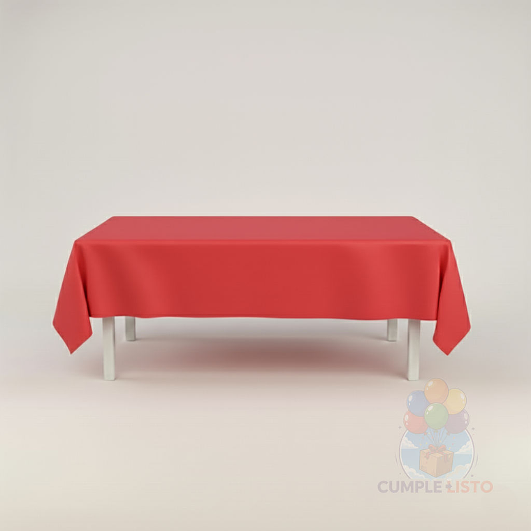Mantel Liso Rojo Rectangular Grande 137x247 cm 1
