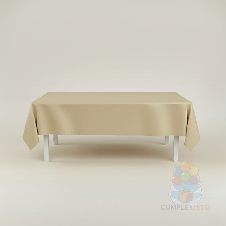 Mantel Liso Dorado Rectangular Grande 137x247 cm 1