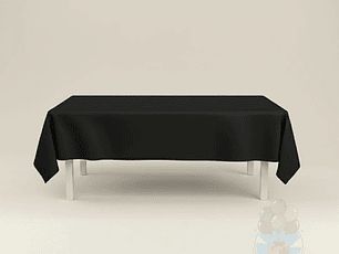 Mantel Liso Negro Rectangular Grande 137x247 cm