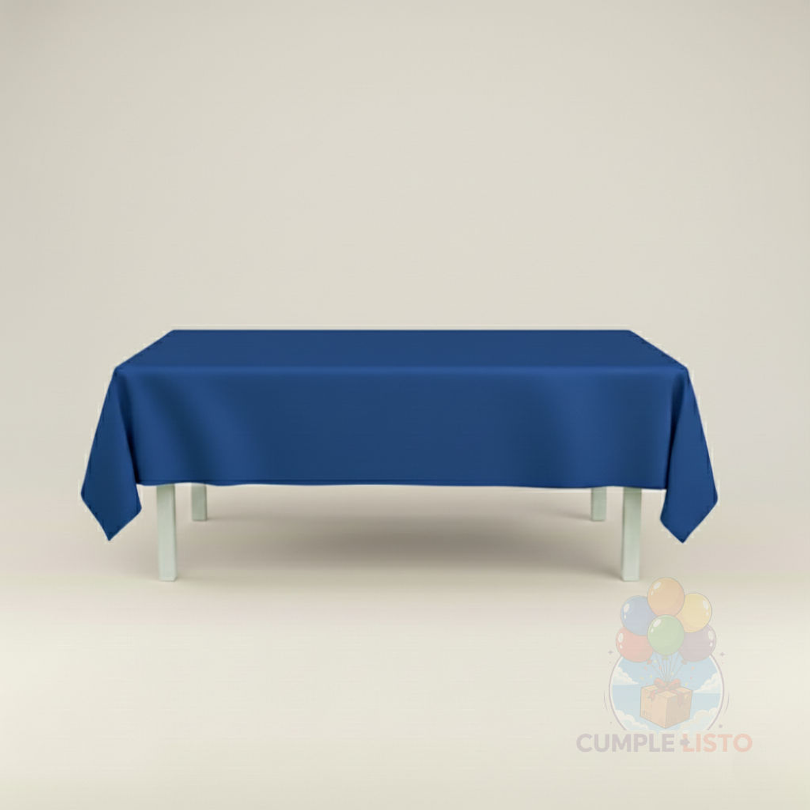 Mantel Liso Azul Rectangular Grande 137x247 cm 1