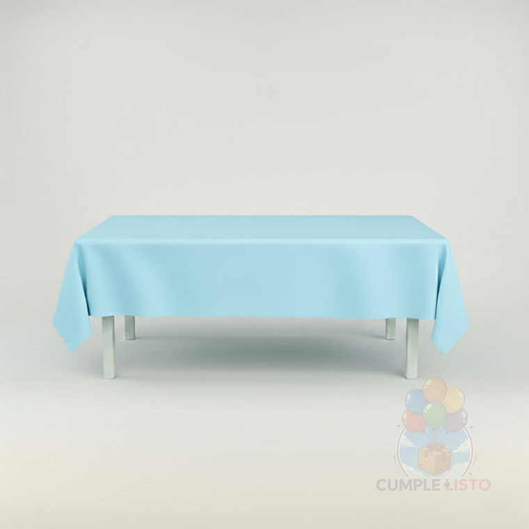 Mantel Liso Celeste Rectangular Grande 137x247 cm 1