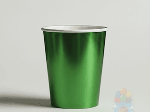 10 Vasos Polipapel Metalizados 250cc para Fiesta